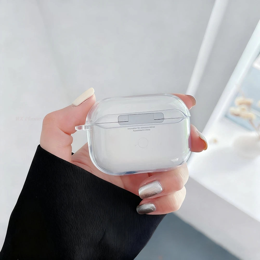 Clear Soft TPU Earphone Case For Airpods Pro 3 Pro 2 Pro Shockproof For Airpods 4 3 2 1 Bluetooth Wireless Earphone Cover Solid