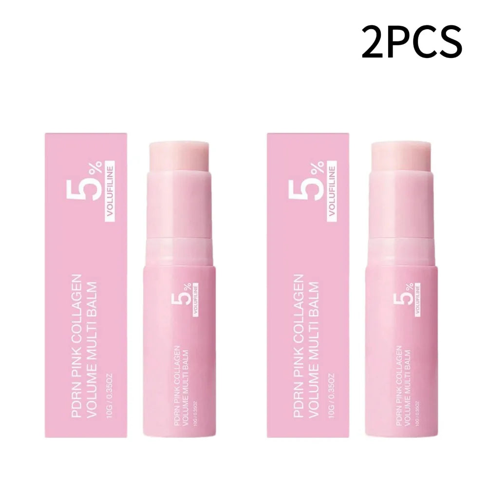 PDRN Pink Collagen Volume Multi Balm 5% 7% Volufiline Facial Eye Neck Plumping Moisturizing Stick Non-greasy Hydrating Skin Care