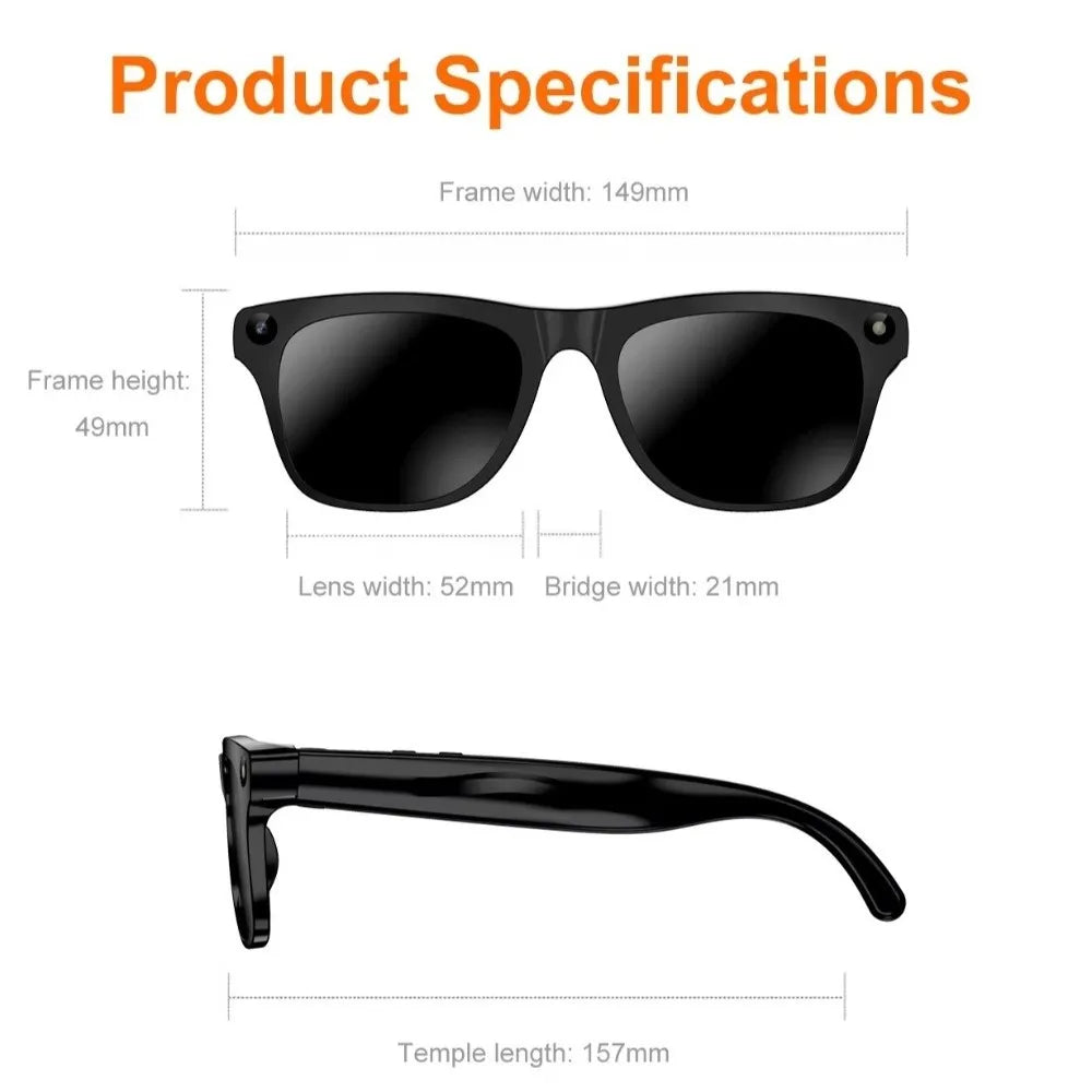 8MP HD Camera AI Smart Glasses Photo Recording 8K Smart Video Glasses Waterproof Video Record Smart AI Glasses Voice Call