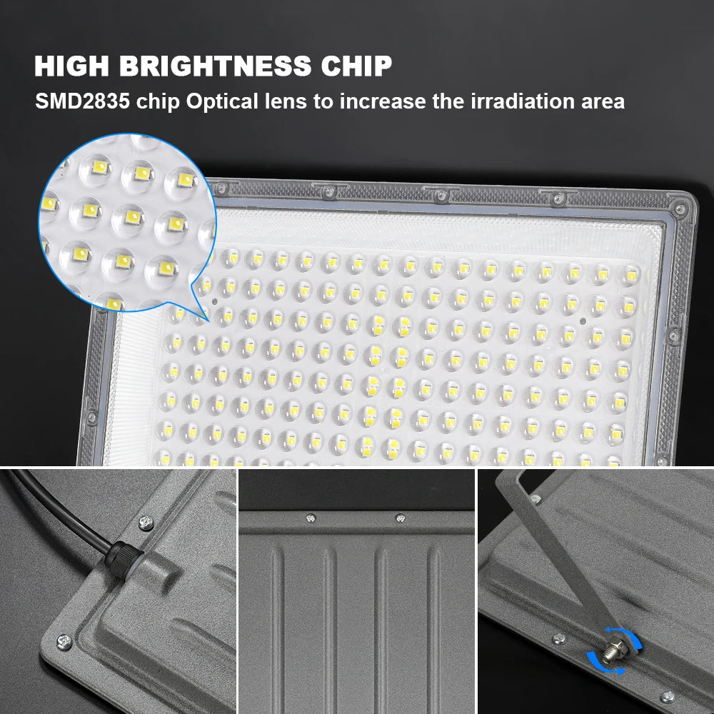 Outdoor LED Flood Light 500W 300W 200W 220V Motion Sensor Waterproof  Spotlight Garden Lighting Landscape Floodlight Street Lamp