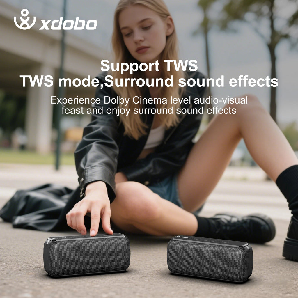 Xdobo X8 II 60W Portable Bluetooth-Compatible Speakers 6600mAh Bass Sound Box Wireless Waterproof TWS Boombox