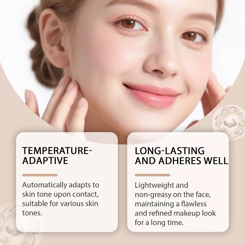 Natural Temperature-Adaptive Color Correcting Foundation Long Lasting Brightening Clear Base Makeup Even Skin Tone Face Makeup