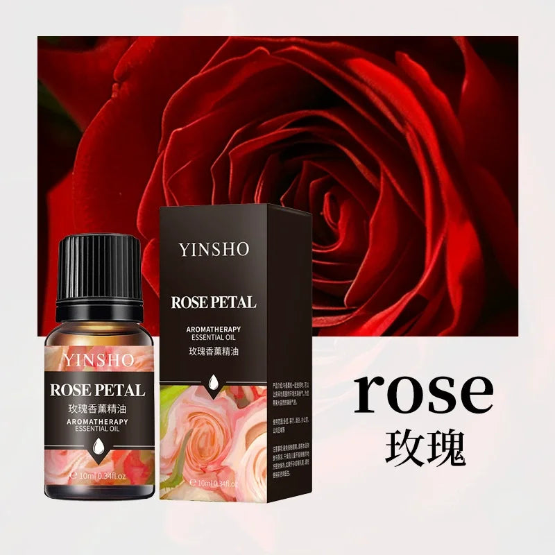 Aromatherapy 10ml Essential Oils for Humidifier Aromatic Oil Fragrance Oil Water-soluble Lavender Rose Lemon Mint