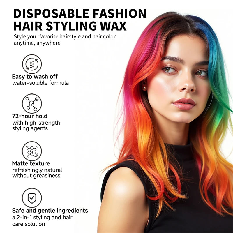 Christmas Hair Colour Wax Easy To Wash DIY Dye Hair Mud Immediate Dying for Eyebrow Beards Coloring Temporary Hair Colour Cream