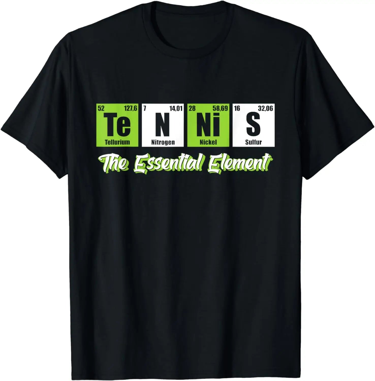 Tennis - The Essential Element | Funny Love Tennis T-Shirt  Men Clothing Tops Streetwear Graphic T Shirts Camisetas