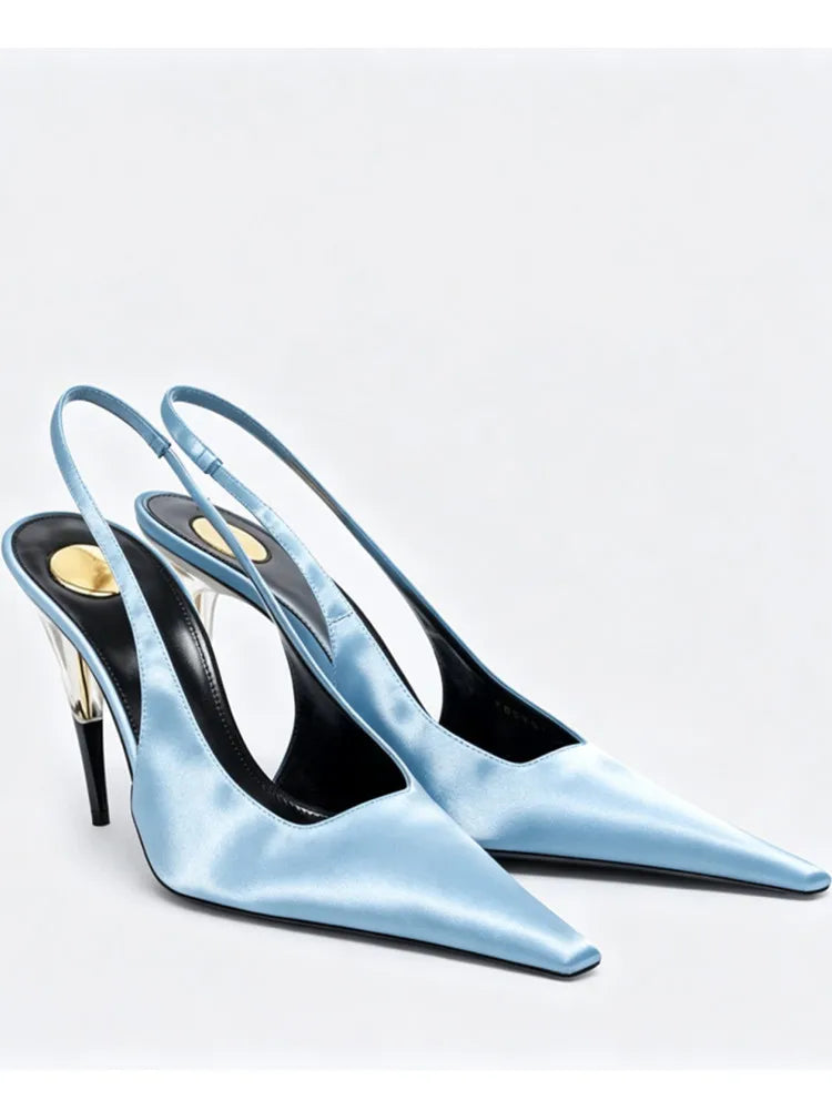 Ladies' Summer New High Heel Pointed Sandals Fashion Small Square Party Wedding Ladies' High Heel Sandals