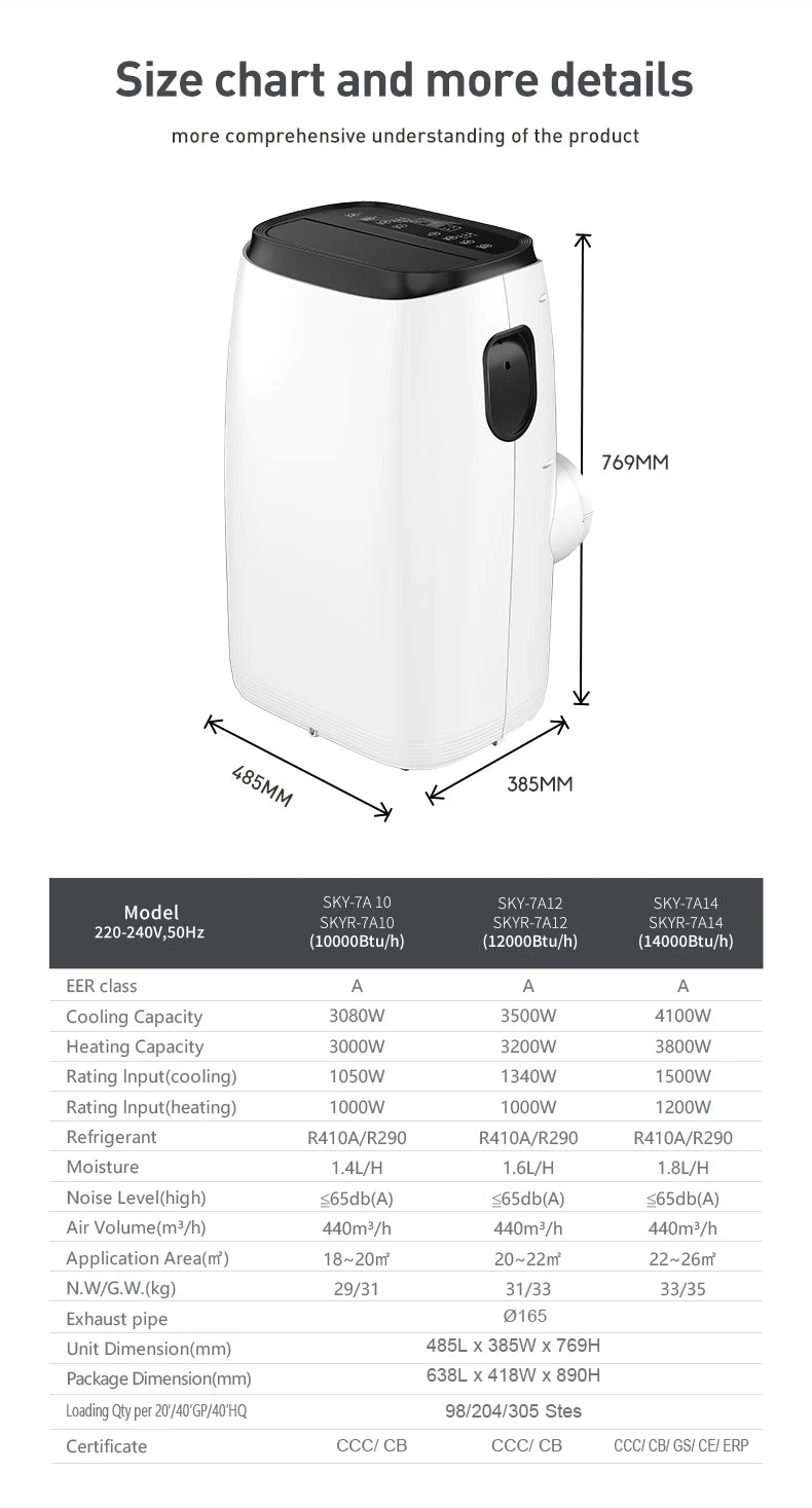 Mobile Air Conditioner, Single-cooled, Small Vertical, Household Portable