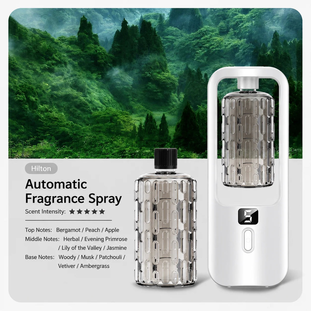 Portable Diffuser Automatic Electric Charge Aroma Machine with Essential Oils Fragrance Spray Wall-mounted Deodorization Toilet
