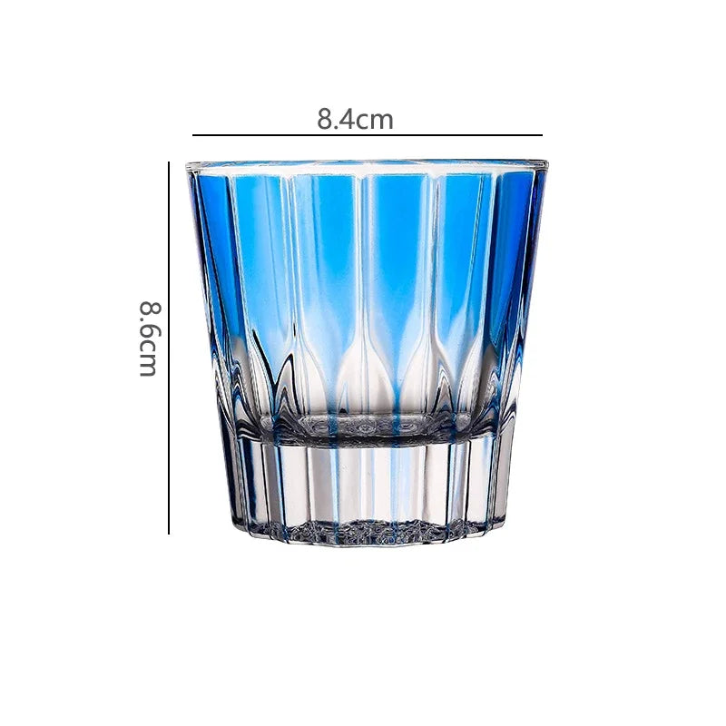 6.9oz 200ml Creative Vertical Stripes Whiskey Cocktail Glass Household Wine Glass Drinkware Ins Style Colorful Crystal Glass Cup