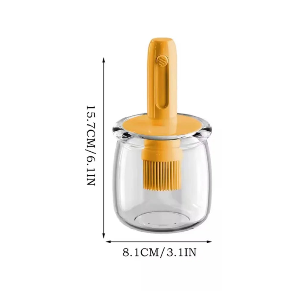 Cooking Oil Dispenser， Lightweight Vinegar Bottle Detachable Brush Cooking Tool Sauce Storage Holder Kitchen Gadgets For