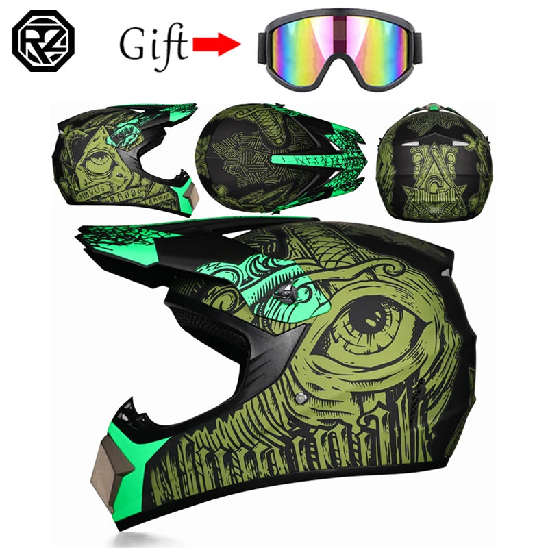 2026 Offroad Motorcycle Racing Helmet Breathable Ventilation Motocross Helmet for Dirt Bike Quad ATV Enduro Trail Riding Helmet