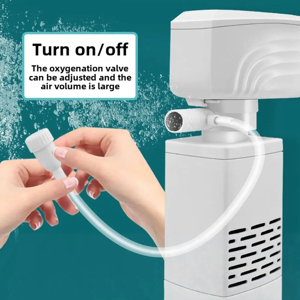 1Pcs Durable Submersible Silent Aquarium Filter Pump 3 in 1 4/6/15/20/25/35W Air Oxygen Aerator Water Change 220V Wave Maker
