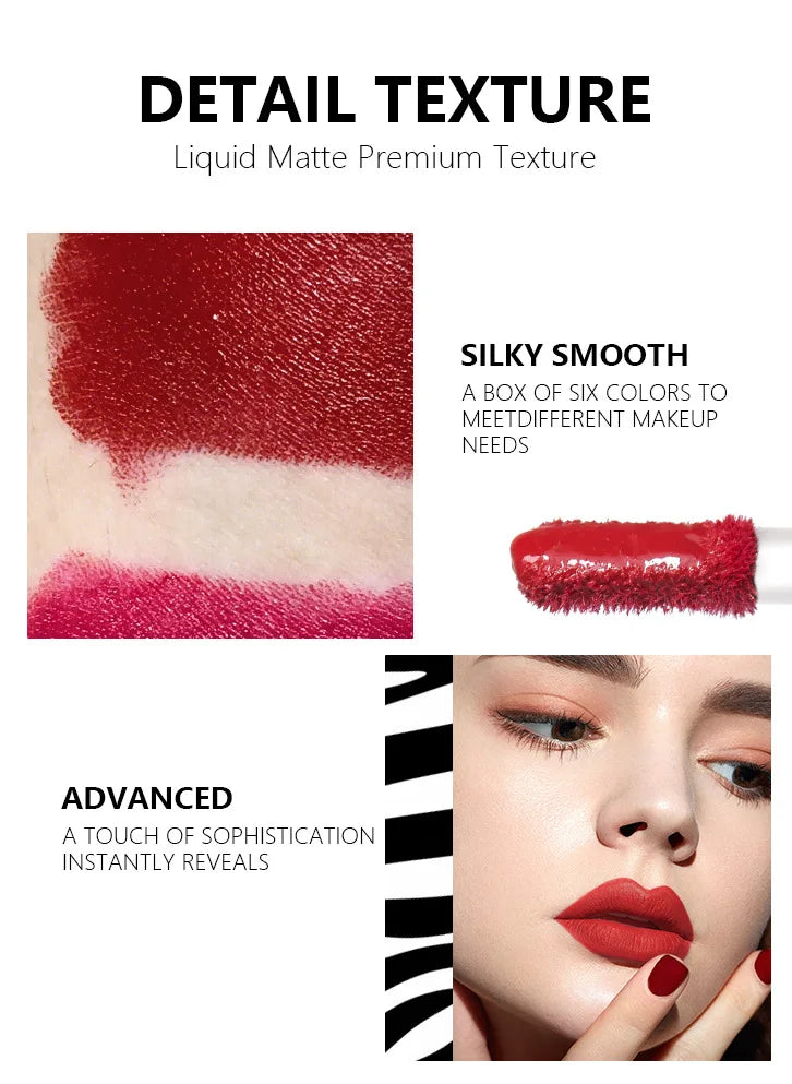 Velvet Matte Lip Gloss Set,Non-Stick Cup Lip Makeup ,Long-Lasting Fruit Scented Lip Tint,Smooth Lightweight Lip Glaze Stain S