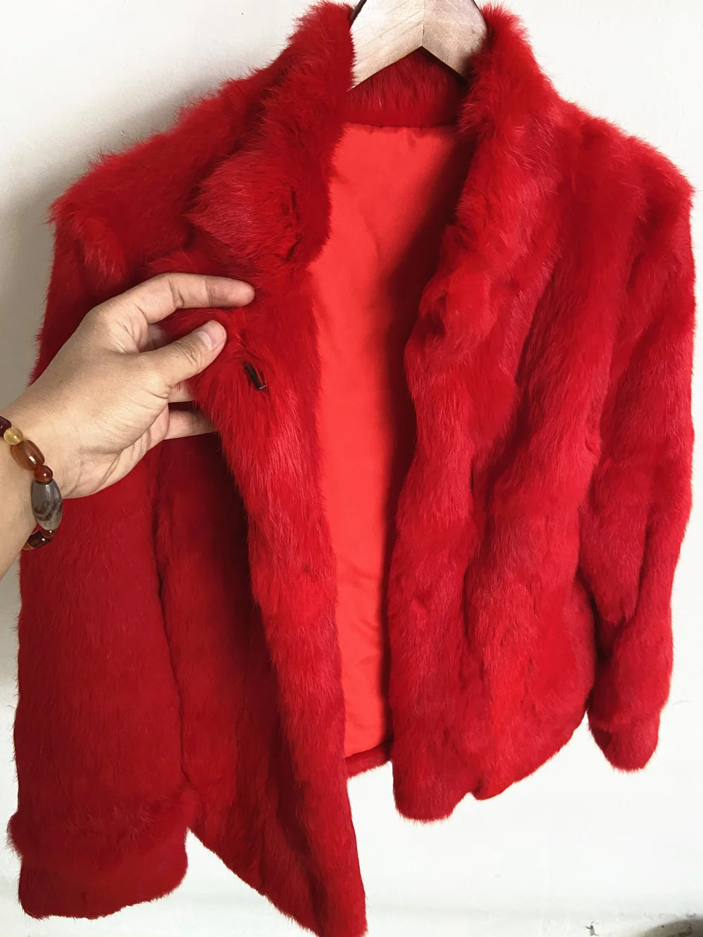 Natural Rabbit Fur Coat Women Winter Jacket Real Leather And Fur Bolero Women's Clothing Female Outerwears With 2025 Black Cold