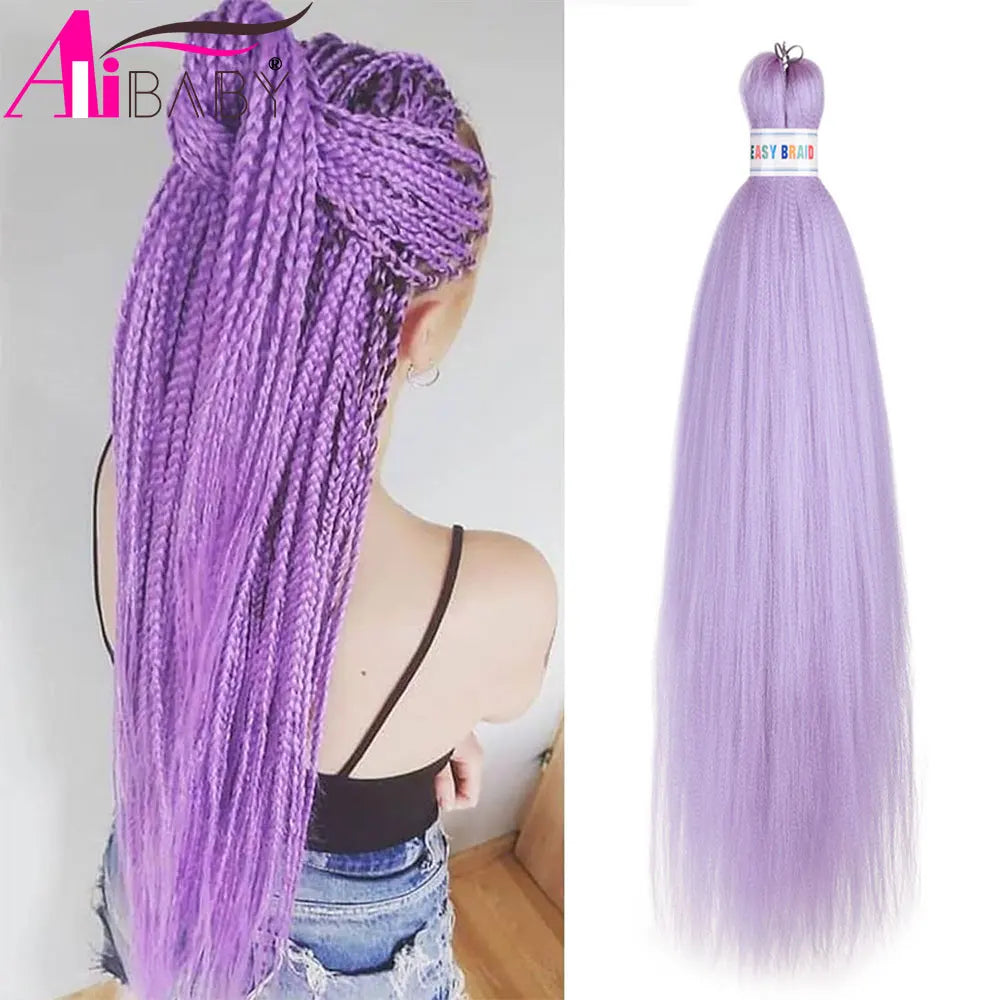 Ombre Kanekalon Braiding Hair Extensions Pre Stretched 26 Inch Synthetic Hair for Afro Jumbo Box Braids Natural Looking