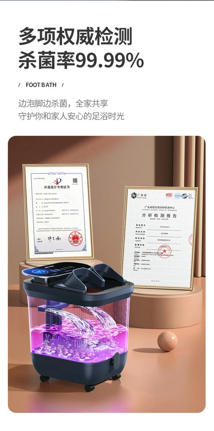 220V AUX Electric Foot Spa Bath Massager with Heating and Constant Temperature Automatic Home Use Deep Bucket WDC