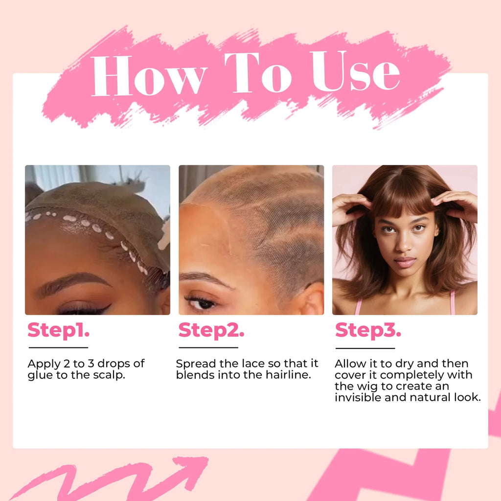 Unisex Lace Wig Glue Waterproof Fast Drying Adhesive Securely Fixes Lace Wigs And Front Closures