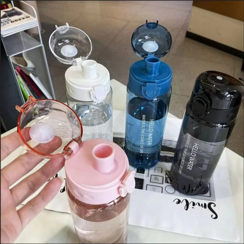 Sports Transparent Water Bottle 780ml Portable Gym Travel Clear Leakproof Drinking Bottle Frosted Bottle