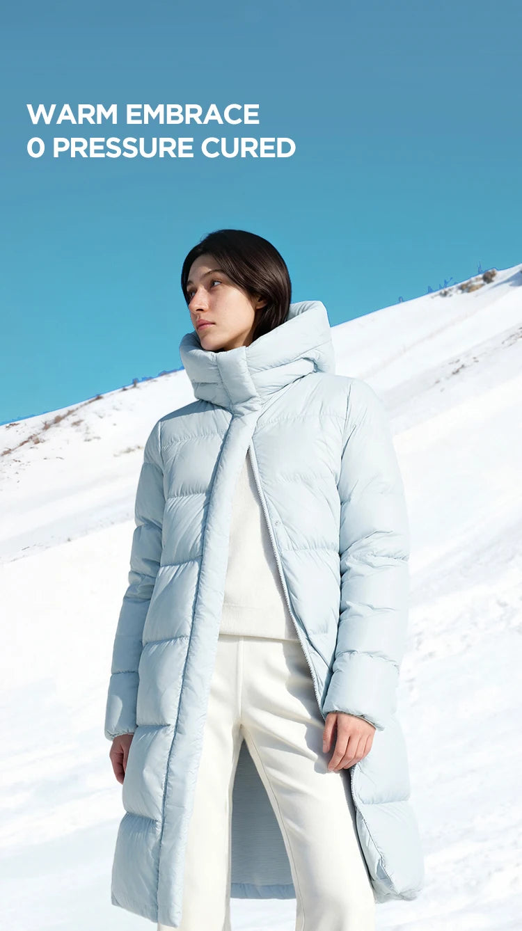 Semir Long Down Jacket Women Waterproof Hooded Coat 2025 Winter New Loose Girls' Jacket Multi-Color Thicken Windbrake Down Coat