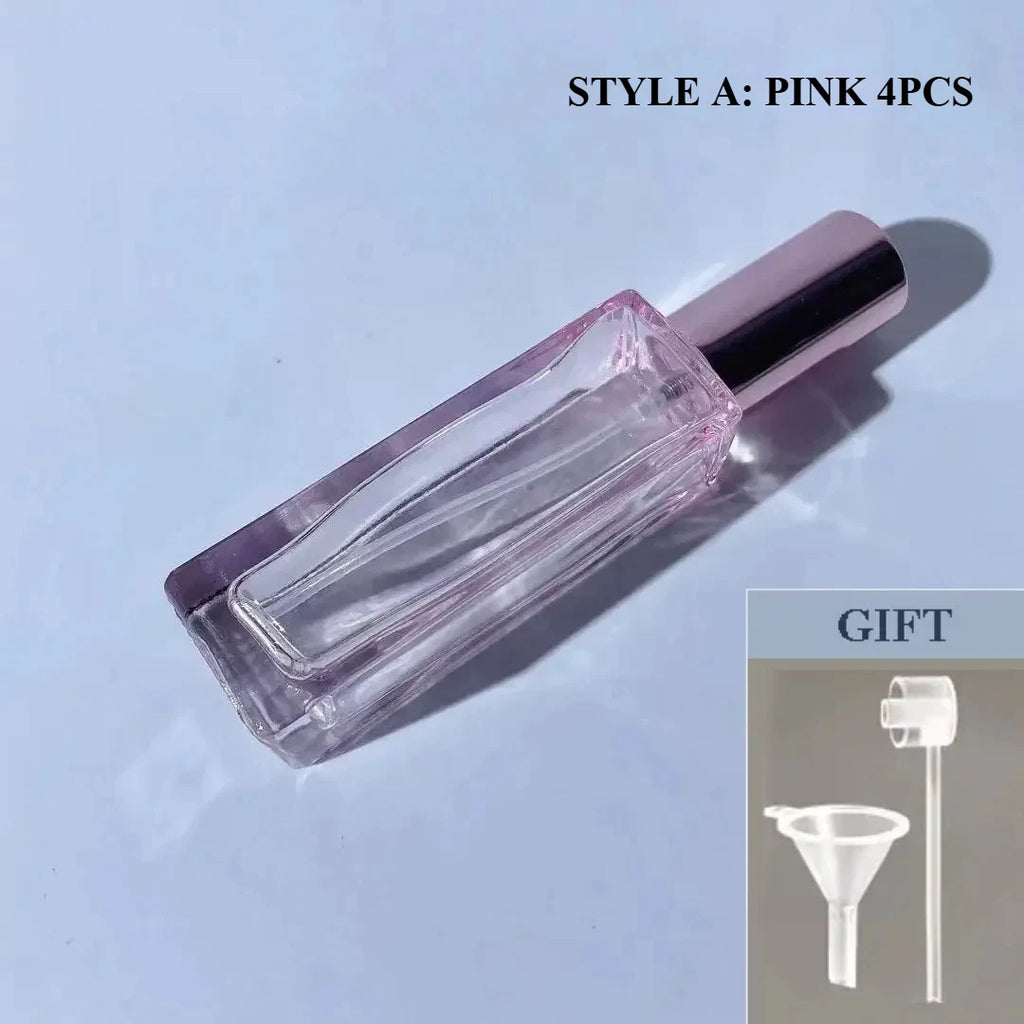 4PCS 10/20ml High Quality Perfume Spray Bottle Empty Glass Parfum Atomizer Travel Cosmetic Bottl Sample Vials Refillable Mini
