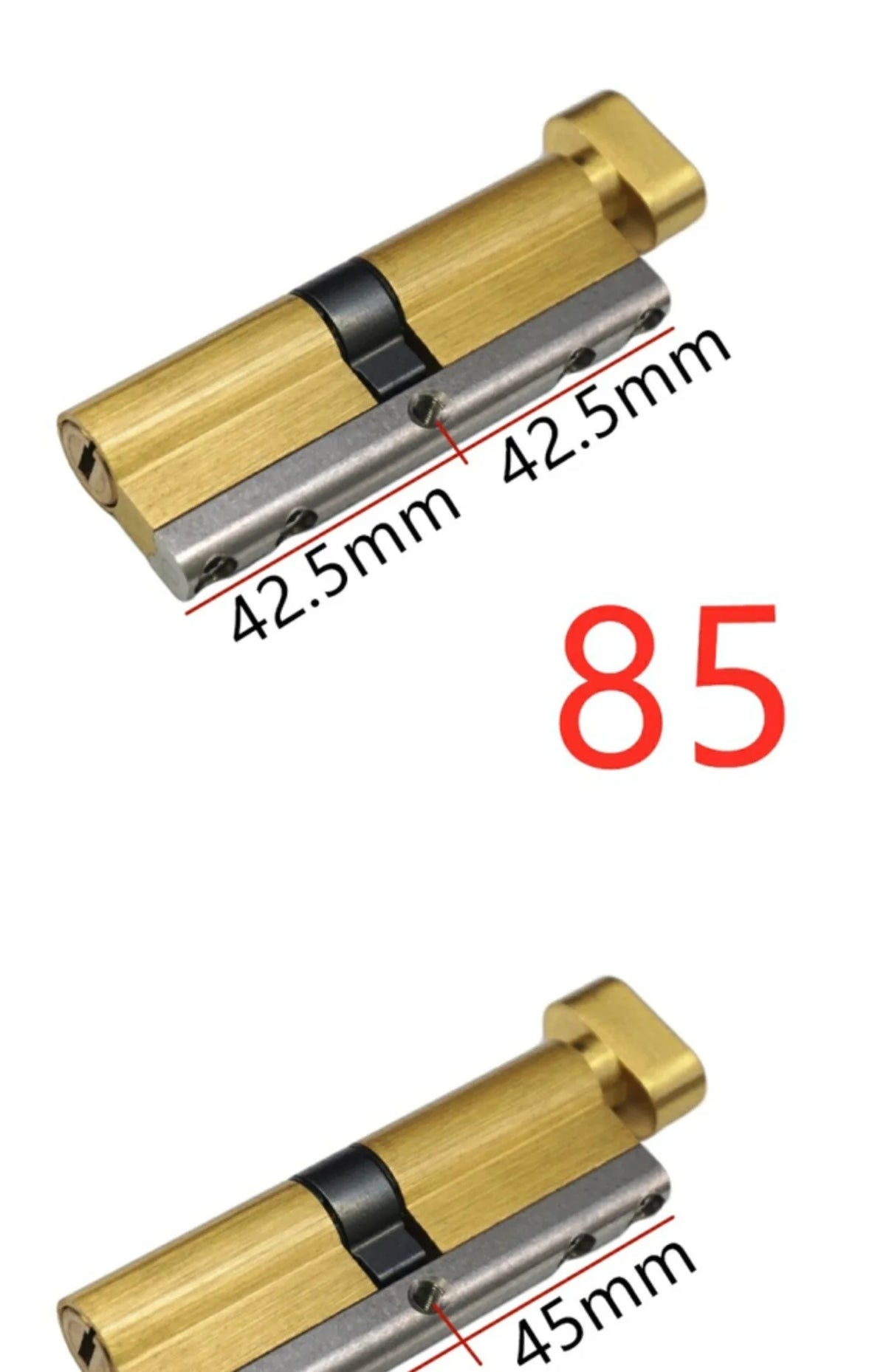 Super D-grade 8-track Single Opening with Knob Anti-theft Cylinder,Universal Lock Core for Iron and Wooden Doors,8 Keys Cilindro
