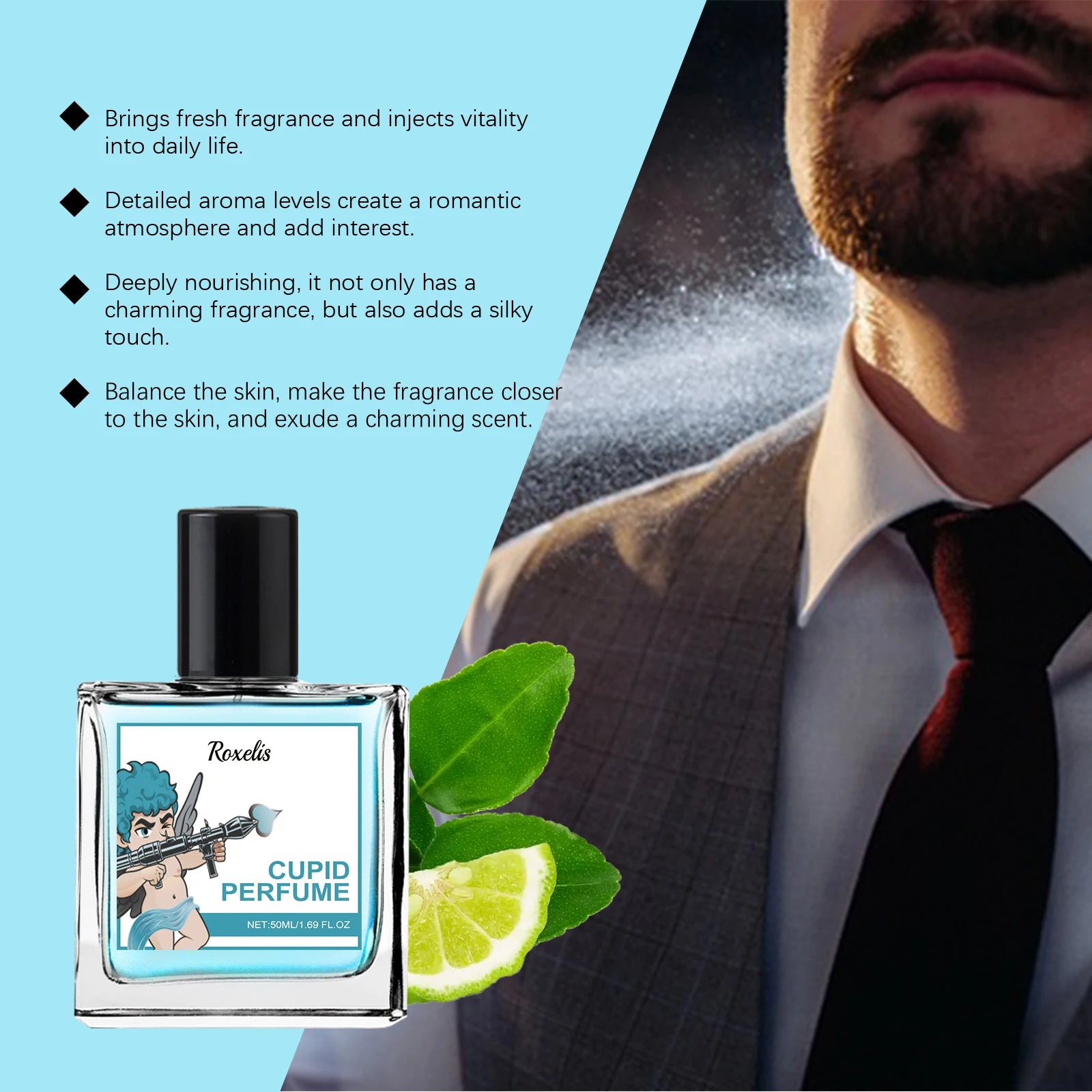 Cupid Hypnosis Perfume For Men Cologne Fragrances Long Lasting Romantic Enhance Intimacy Sex Attraction Dating Flirting Scent
