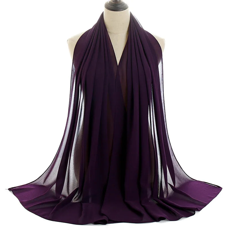 Ramadan Islamic Instant Bubble Chiffon Shawl Scarf Lady Head Wrap Women Hijabs Scarves Bufandas Muslim Veil Hijab Snood 180*70cm