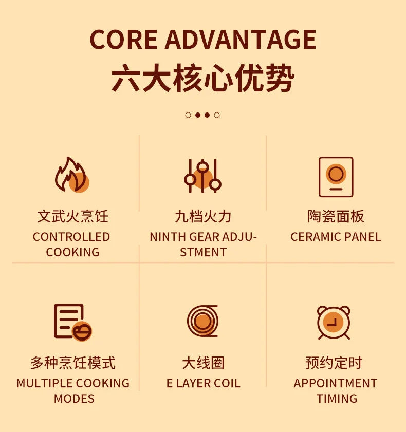 Commercial Multi-Functional High-Power Induction Cooker for Restaurants, Stir-Frying, and Soup Cooking