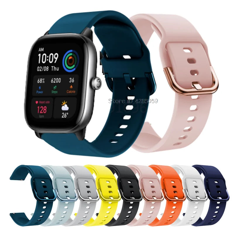 Smart Watch Band For Amazfit GTS 4 Silicone Wrist Strap For Xiaomi Huami Amazfit GTS4 MIni GTS2 GTS2E Bip U/S U Pro Bracelet