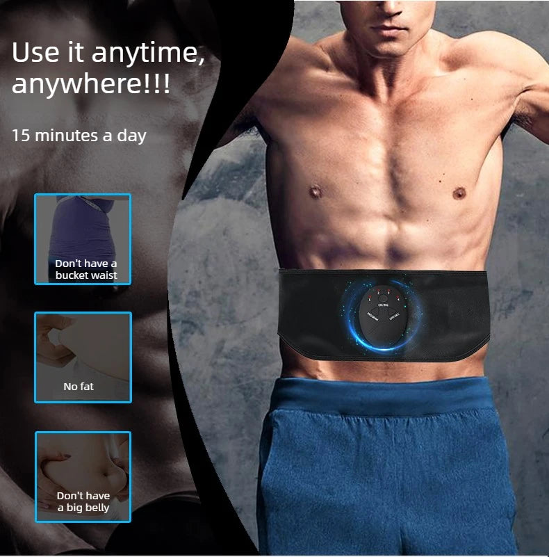 EMS Abdominal Slimming Massage Belt Fitness Waist Trainer for Belly Back Leg Arm Fat Shaping & Muscle Relief