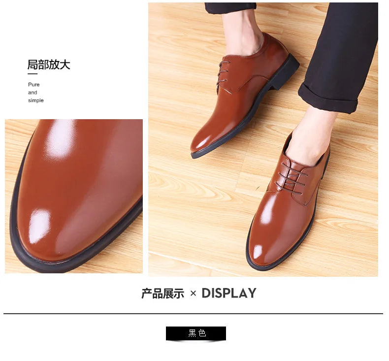 Men's Breathable Leather Shoes Black Soft Leather Soft Bottom Spring And Autumn Best Man Men's Business Formal Wear Casual Shoe