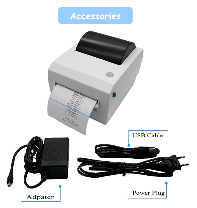 110mm Thermal Shipping Adhesive Label Printer for Small Business Wireless Bluetooth Sticker Printing Machine