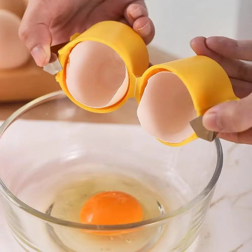 New Portable Egg Shell Opener Tools for Raw Eggs Multifunctional Eggs Breaker Separator for Cooking Camping Kitchen Gadgets