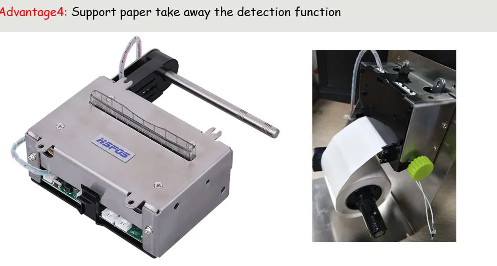 80mm Embedded Thermal Printer Kiosk Receipt Printer with Auto Cutter 180mm/s Speed Printing for USB TTL /RS232 Interface