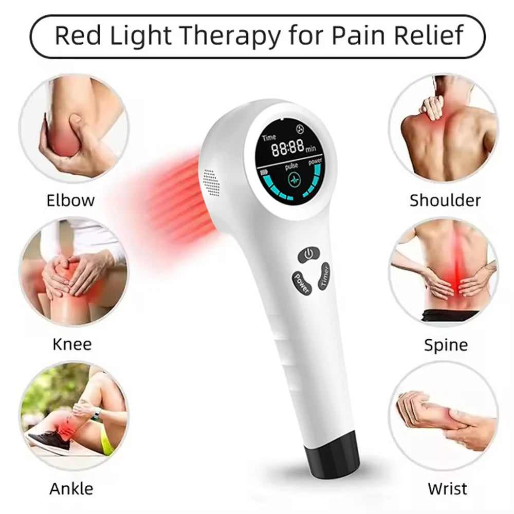 650nm+808nm Handheld Face Body Red Light Infrared Beauty Device Skin Rejuvenation Muscle Joint Body Fatigue Relief Health Care