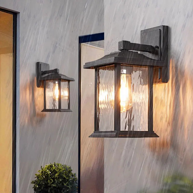 Outdoor Retro Waterproof Wall Lamps for Villa Corridor Garden Aluminum Exterior Wall Garden Walkway Decor Lighting
