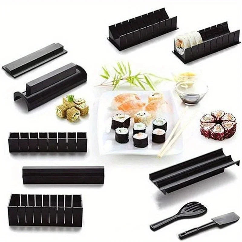 New Sushi Making Kit Sushi Mould DIY Sushi Ware Kitchen Gadget Rice And Vegetable Roll Seaweed Sushi Roll Tool For Beginner