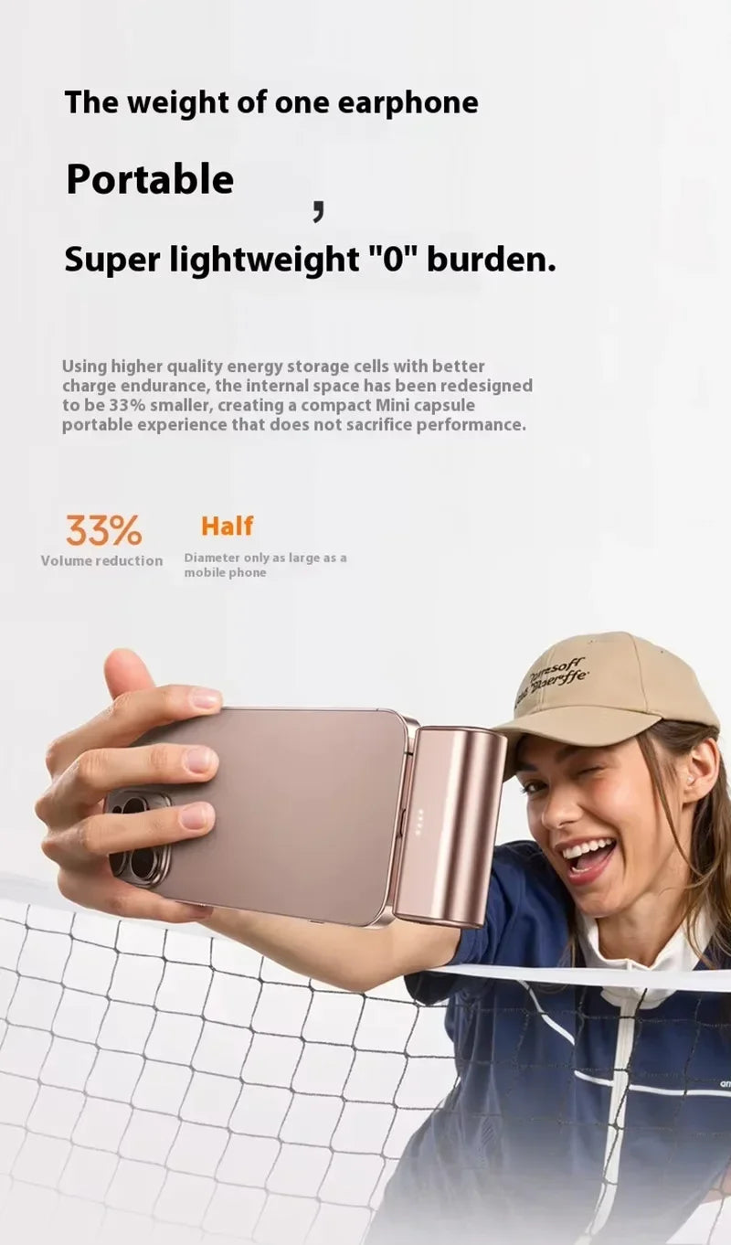 Lenovo 22.5W Fast Charging 500000mAh Mini Portable Charger USB-C Power Bank Suitable For IPhone 17/16 Series And Android Devices