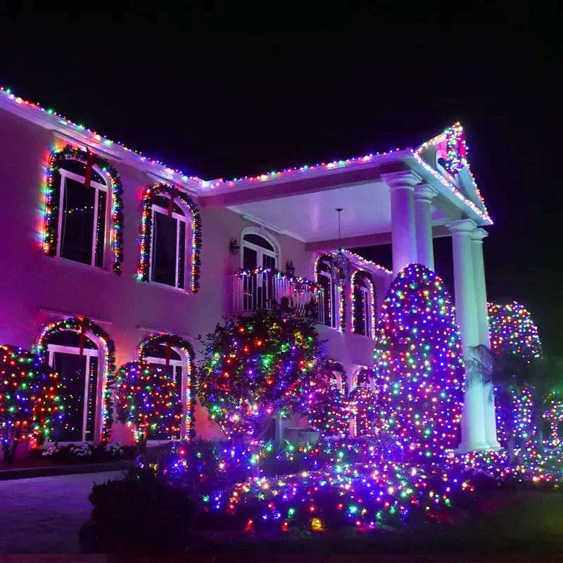 LED Outdoor Led Solar String Lights Fairy Light Solar Powered Garland Lights 8 Mode 22m Garden Wedding Decoration Waterproofn