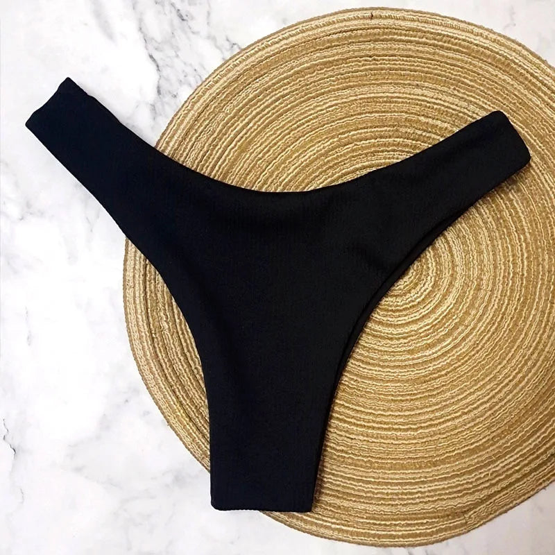Summer Fashion Women Swimming Low Waist Bikini Bottoms Panties Ladies Sexy Bikini Bandage Shorts Bottom Swimsuit
