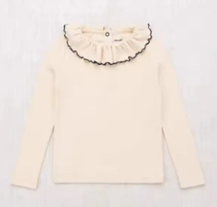 Kids Girls T Shirts Blouse and Pant Set 2026 Autumn Long Sleeve Ruffle Children's Tee Printed Retro Dress Outfwear Clothing