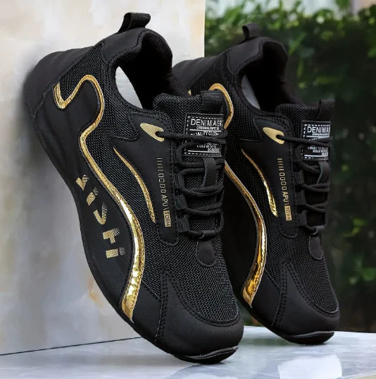 Plus-size men's leather mesh sneakers, casual sports shoes, spring and autumn outdoor casual sports shoes  M1227