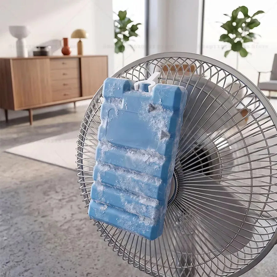 4/2/1PCS Universal Fan Ice Cooling Kit, Reusable Ice Packs with Clips for Household Summer Cooling Without Aircon
