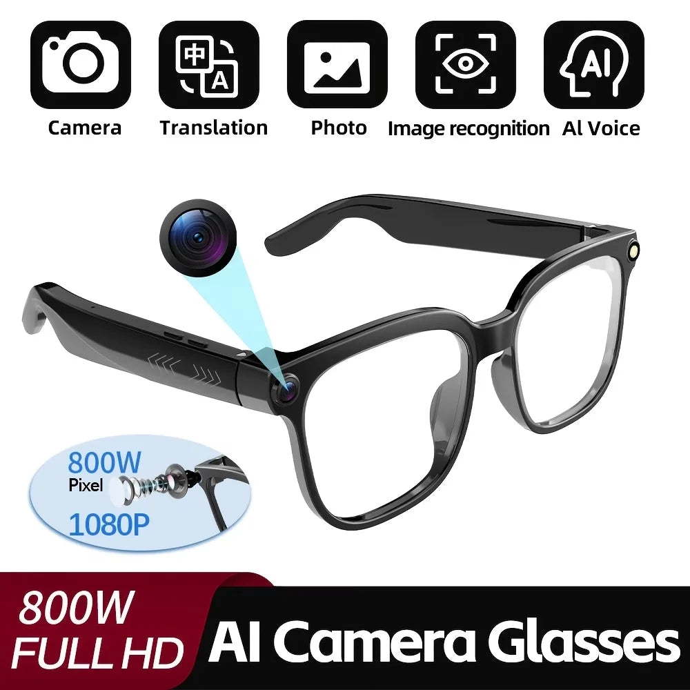 2026 New Smart Glasses Men 4K 8MP HD Camera Video Recording Language Translation ChatGPT WIFI Bluetooth Call Audio Glasses Women