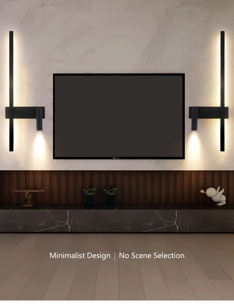 Modern LED Wall Lamps with Switch for Bedroom Indoor LED Wall Lights with 350° Rotatable Spotlight for Kitchen Dinning Room Home