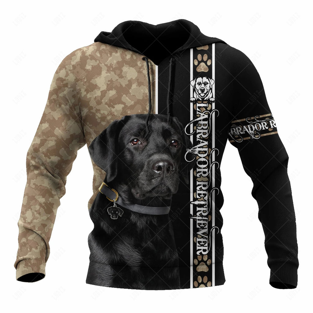Pet Dog Pitbull Hoodies Men's Hoodie 3D Print Unisex Adult's Tops Autumn Long Sleeve Streetwear Hooded Hoodie For Men Clothing