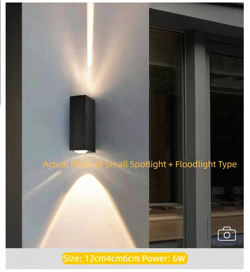 LED Indoor Outdoor Wall Lamps Villa Courtyard Pillar Spotlight Stair Lighting Boundary Home Illumination