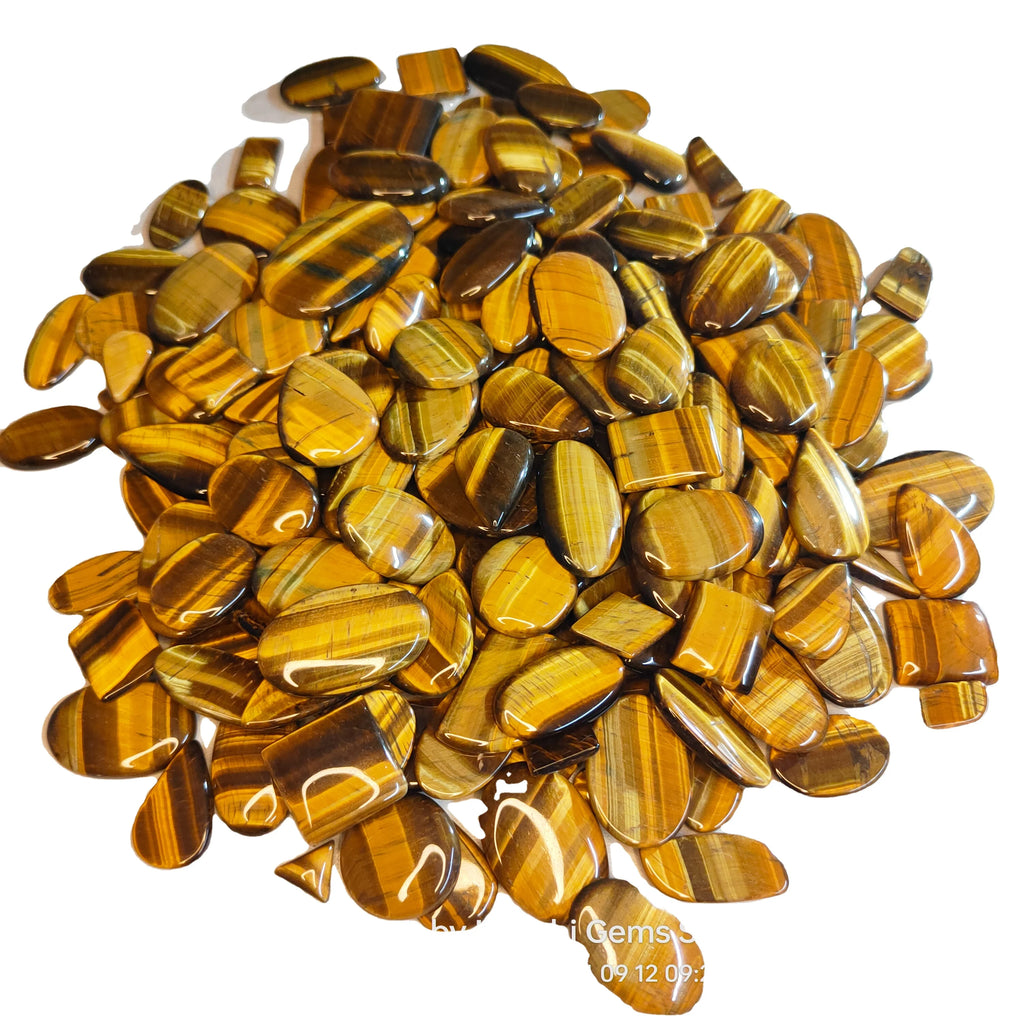 AAA+ Quality Natural Yellow Tiger's Eye Quartz Cabochon Loose Gemstone for Healing Jewelry Wholesale Price MOQ 100pcs