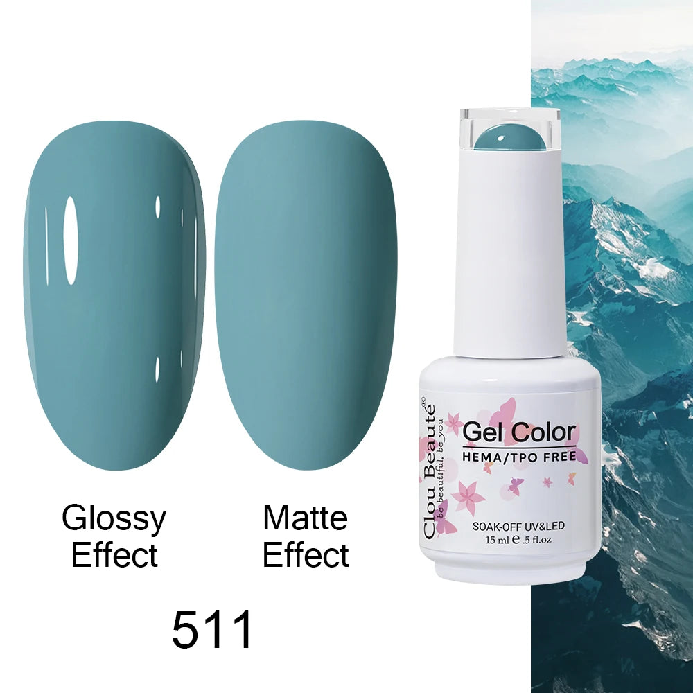 Clou Beaute HEMA TPO FREE Caramel Brown Wine Red Coffee Gel Nail Polish High Pigment Autumn Nail Art Full Coverage UV Varnish