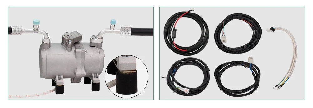 Auto Universal Automotive Auto Electric Air Conditioning 12V 24V Compressor for Cars Van Street Rod Hot Classic A/C Conditioner